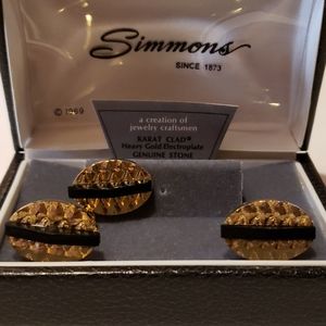 Vintage cuff links and tie tack set